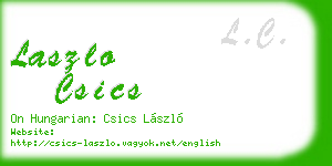 laszlo csics business card
