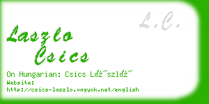 laszlo csics business card